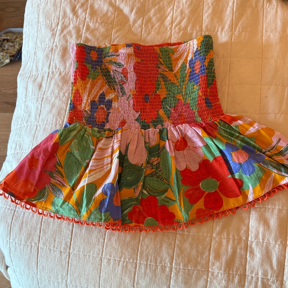 Gianni Bini Colorful Floral Mini Skirt